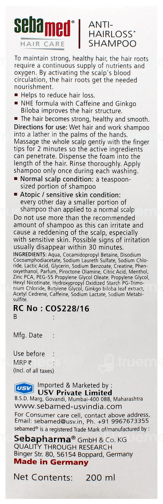 Sebamed Anti Hairloss Shampoo 200Ml